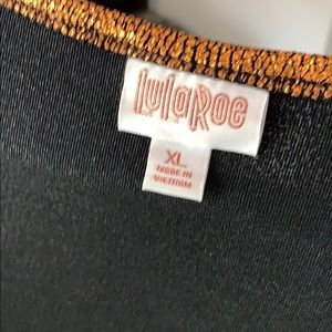 LulaRoe Debbie Copper metallic dress